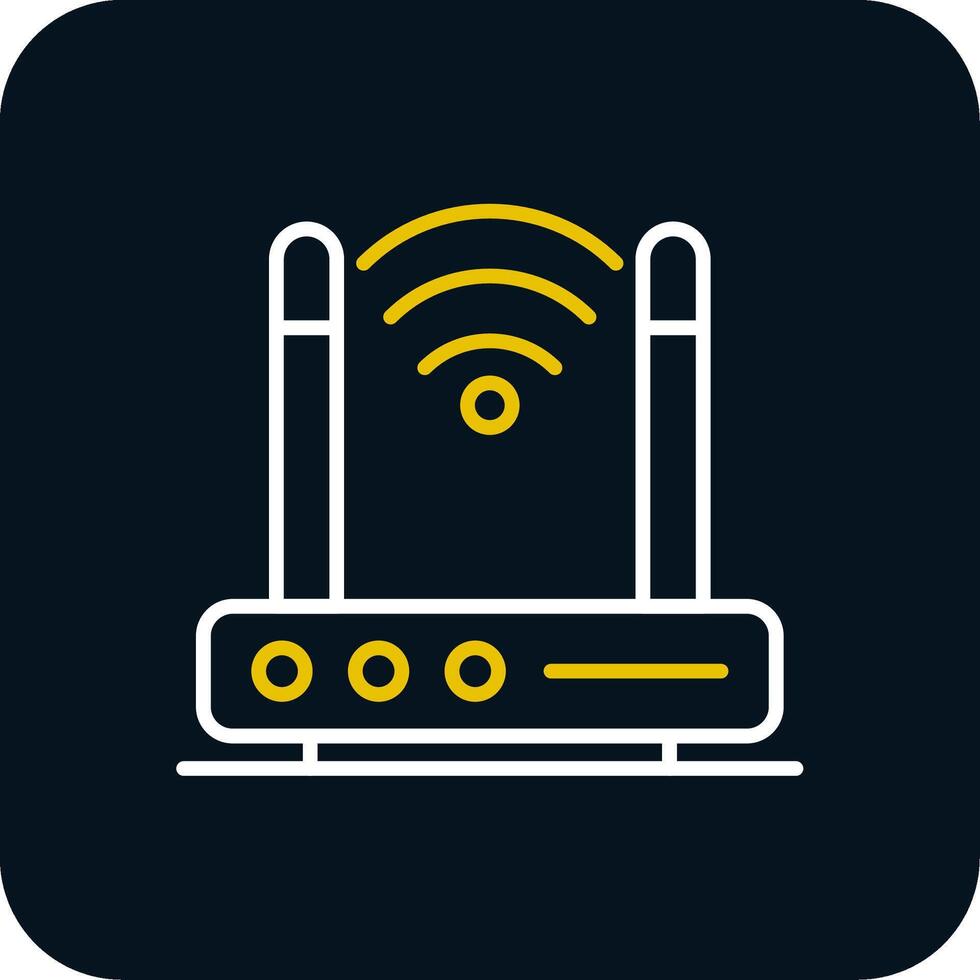 Wireless Modem Line Red Circle Icon vector