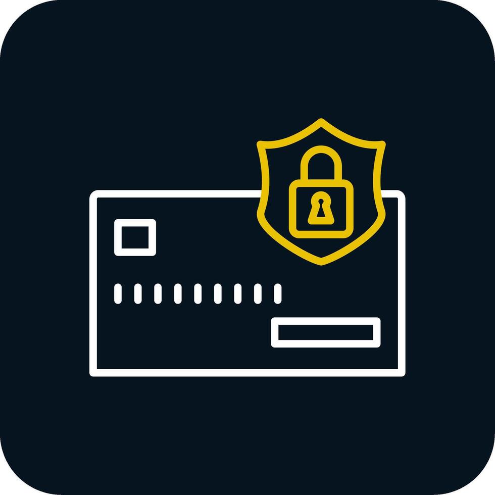 Secure Payment Line Red Circle Icon vector