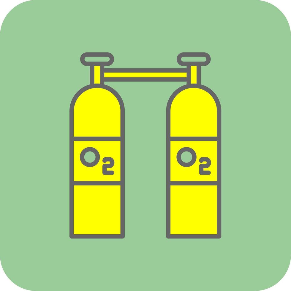 Oxygen Filled Yellow Icon vector