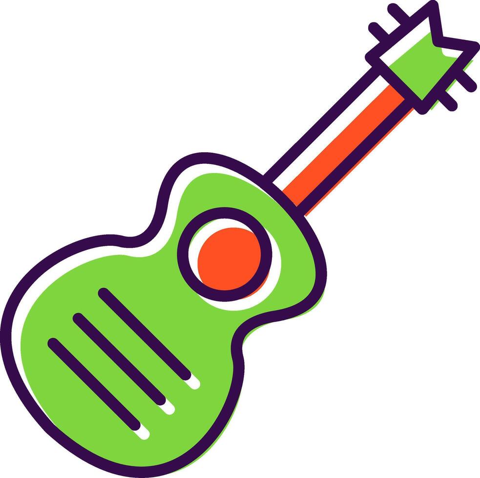 Guitar filled Design Icon vector