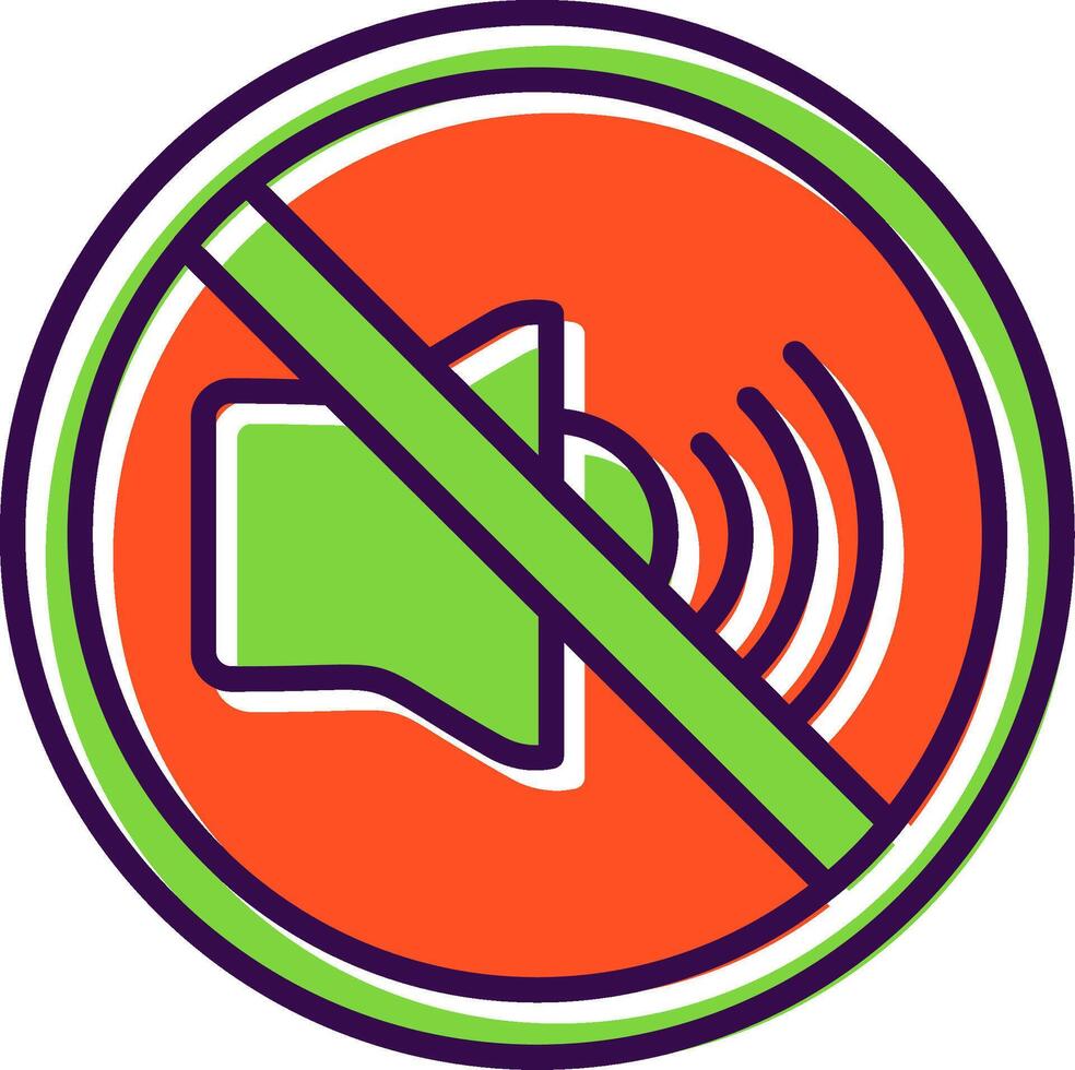 No Sound filled Design Icon vector