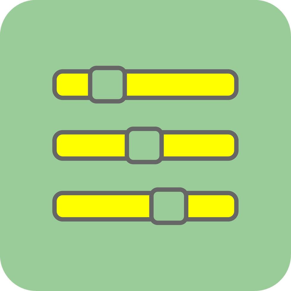 Progress Bar Filled Yellow Icon vector