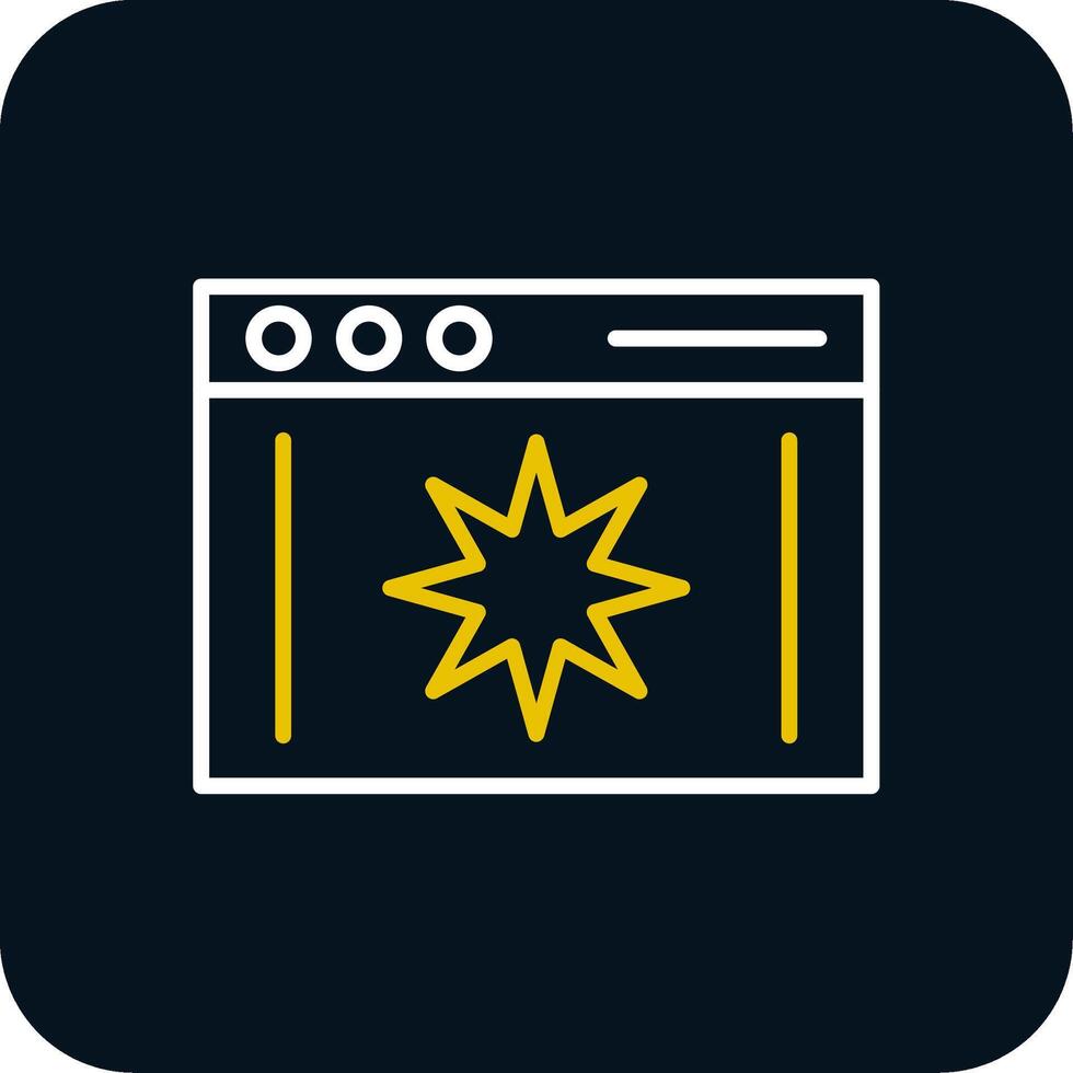 Page Quality Line Red Circle Icon vector