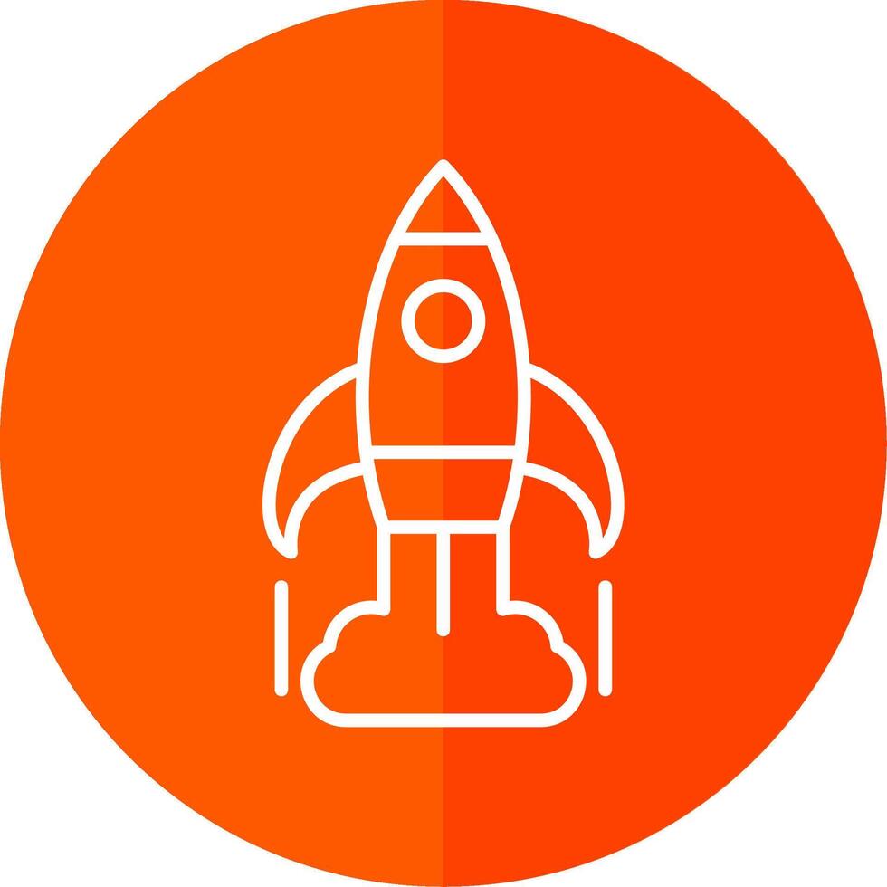 Business Startup Line Red Circle Icon vector