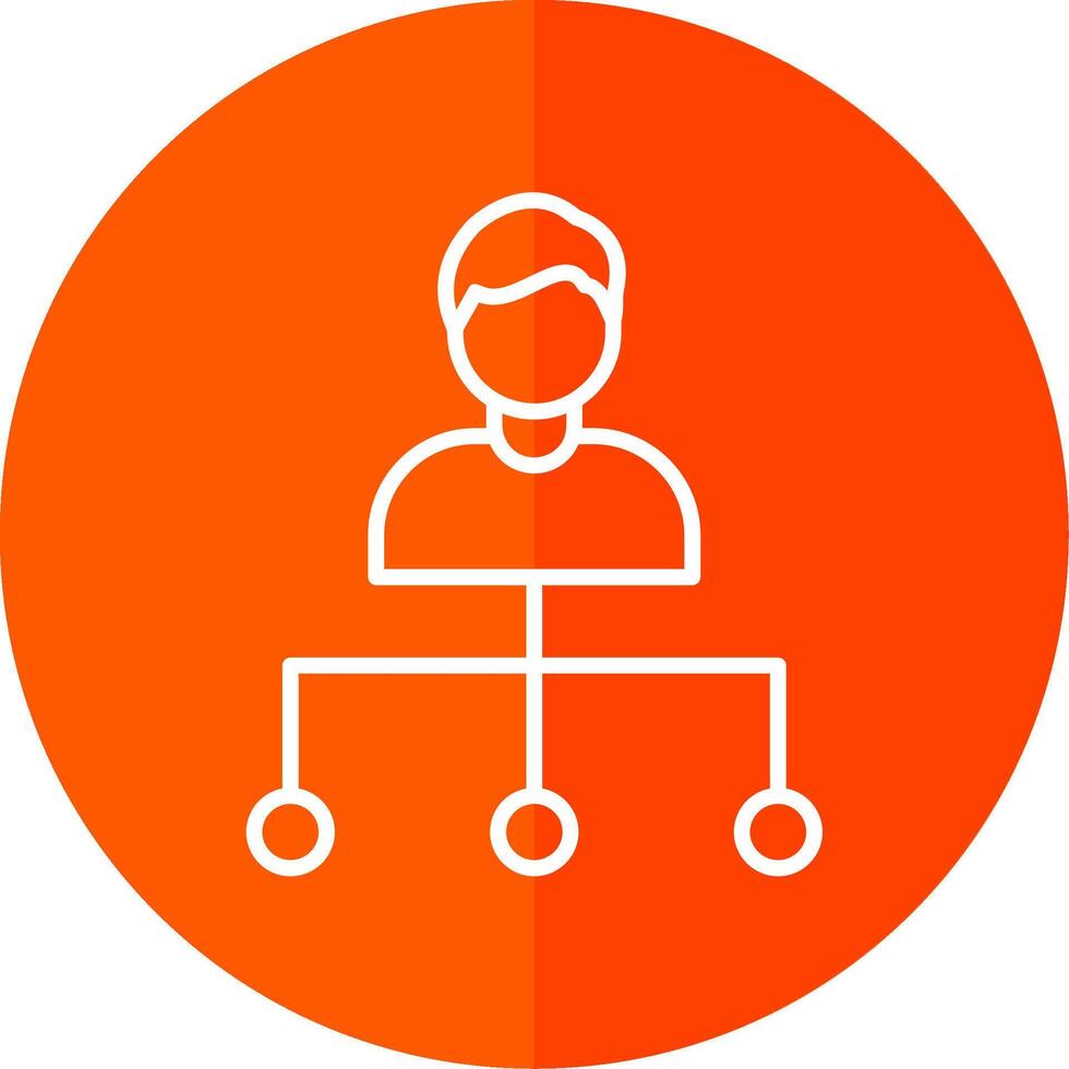 Hierachy Line Red Circle Icon vector