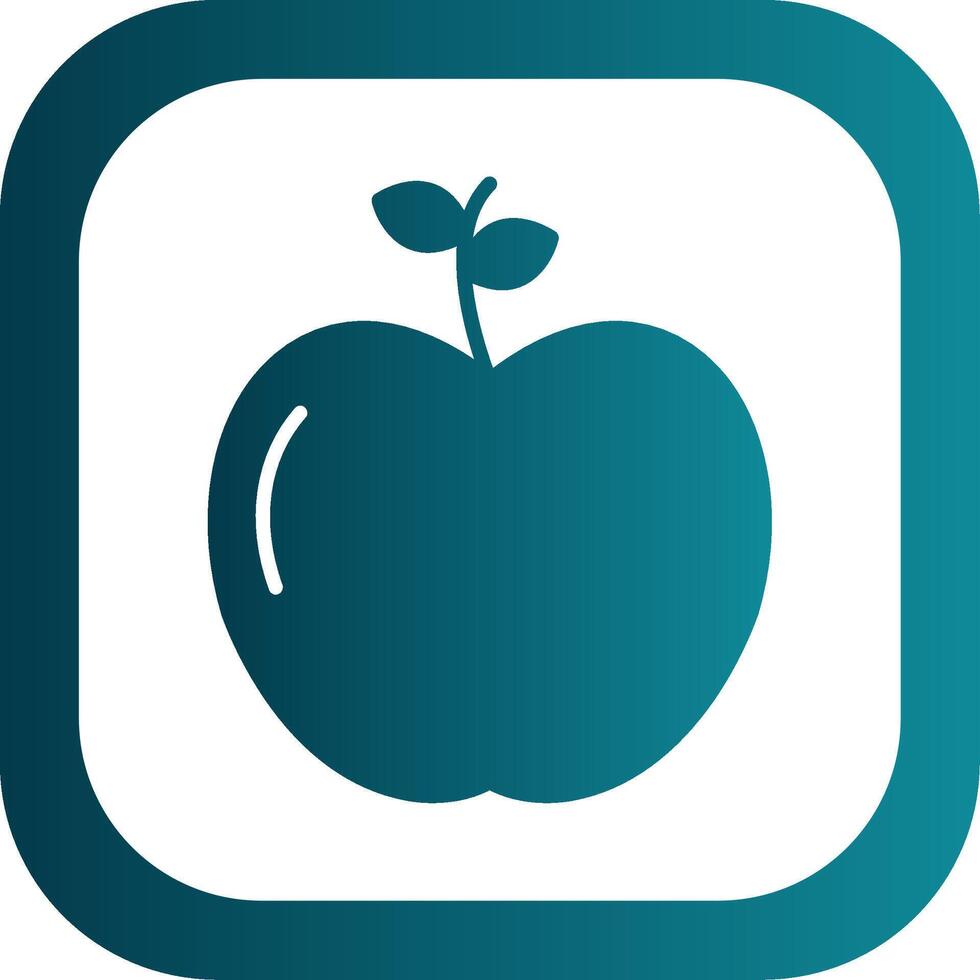 Apple Glyph Gradient Corner Icon vector