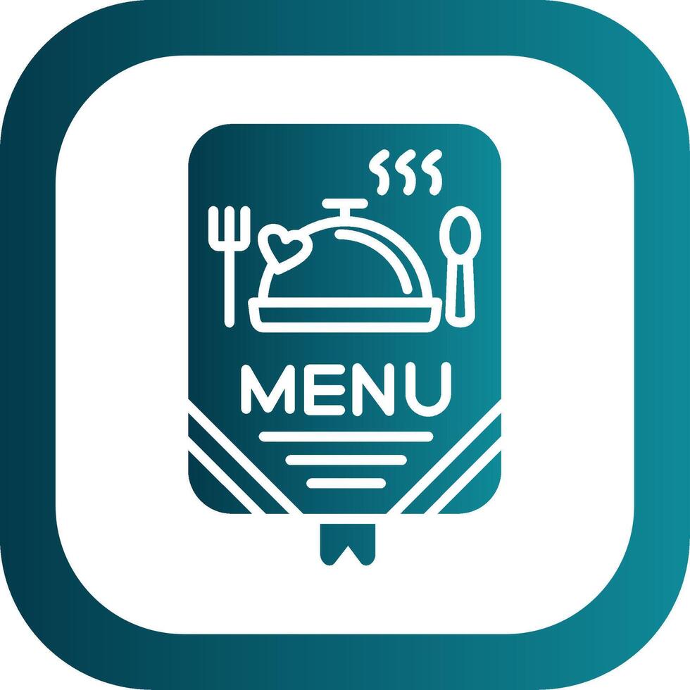 Menu Glyph Gradient Corner Icon vector