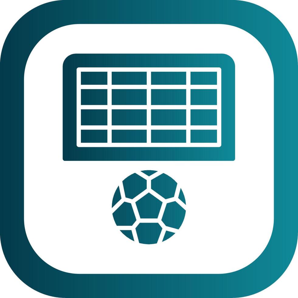 Football Goal Glyph Gradient Corner Icon vector