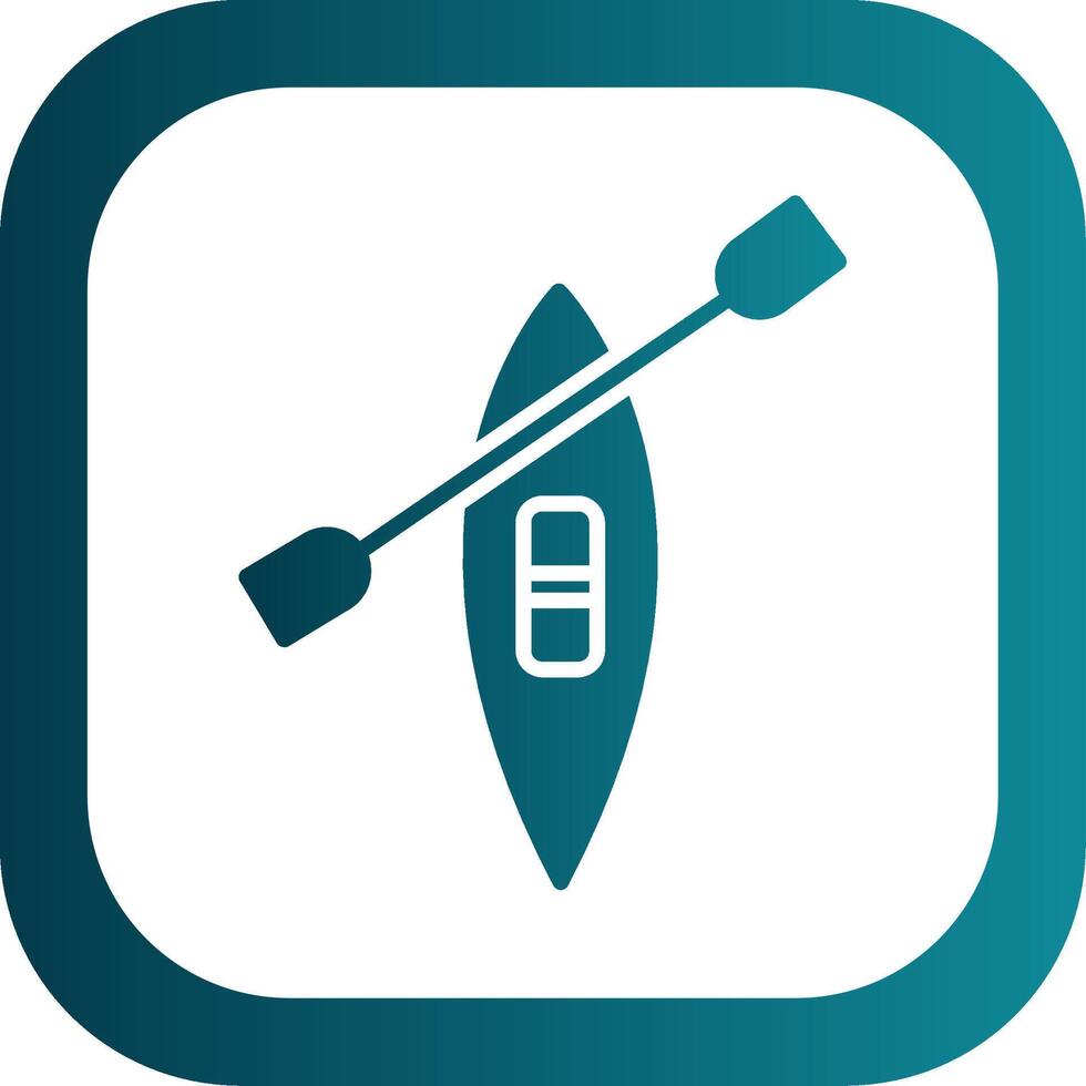 Canoe Glyph Gradient Corner Icon vector
