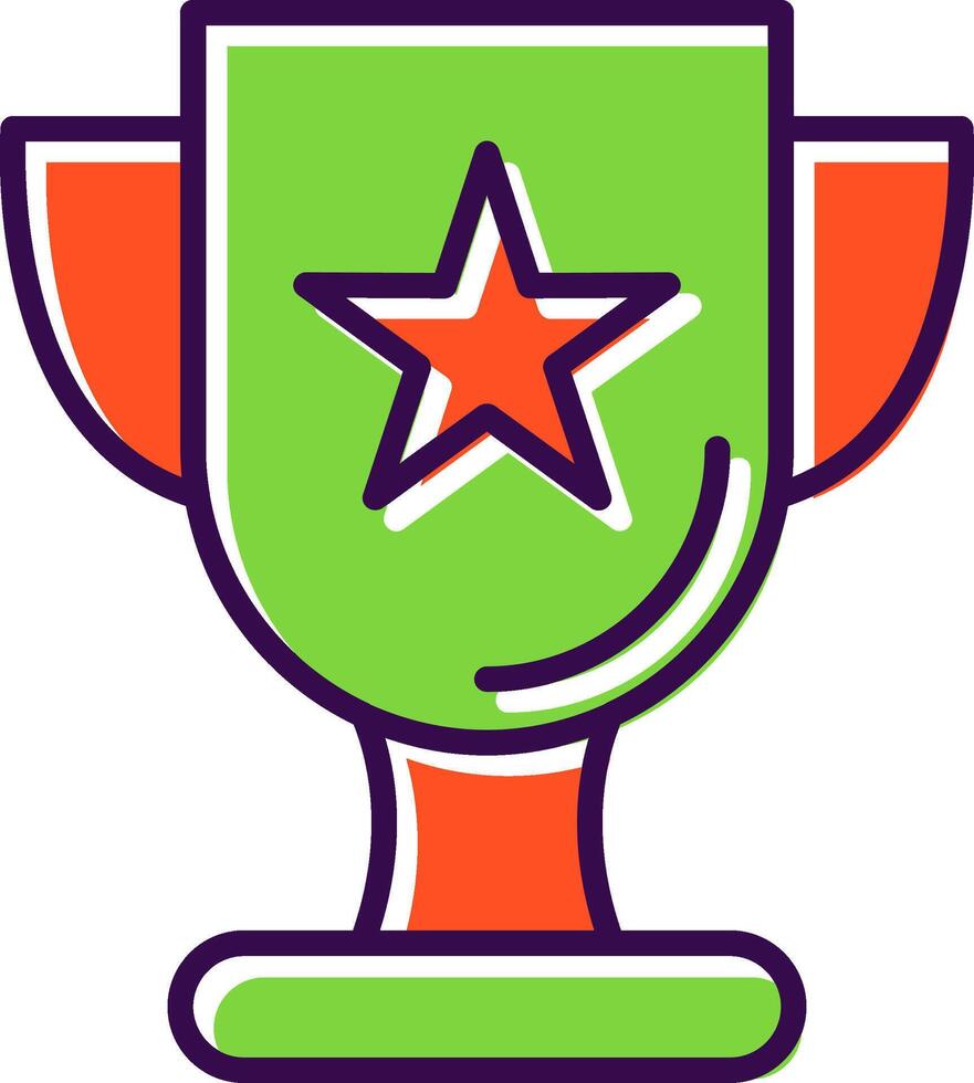 Trophy filled Design Icon vector