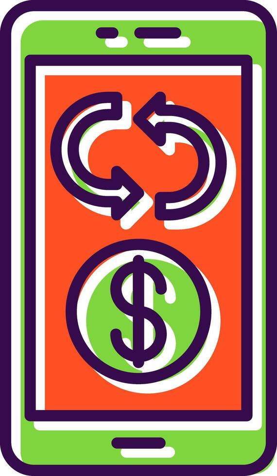 Refund filled Design Icon vector
