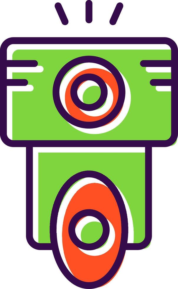 Camera Flash filled Design Icon vector