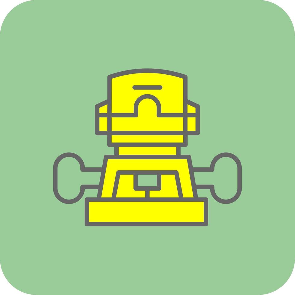 Router Filled Yellow Icon vector