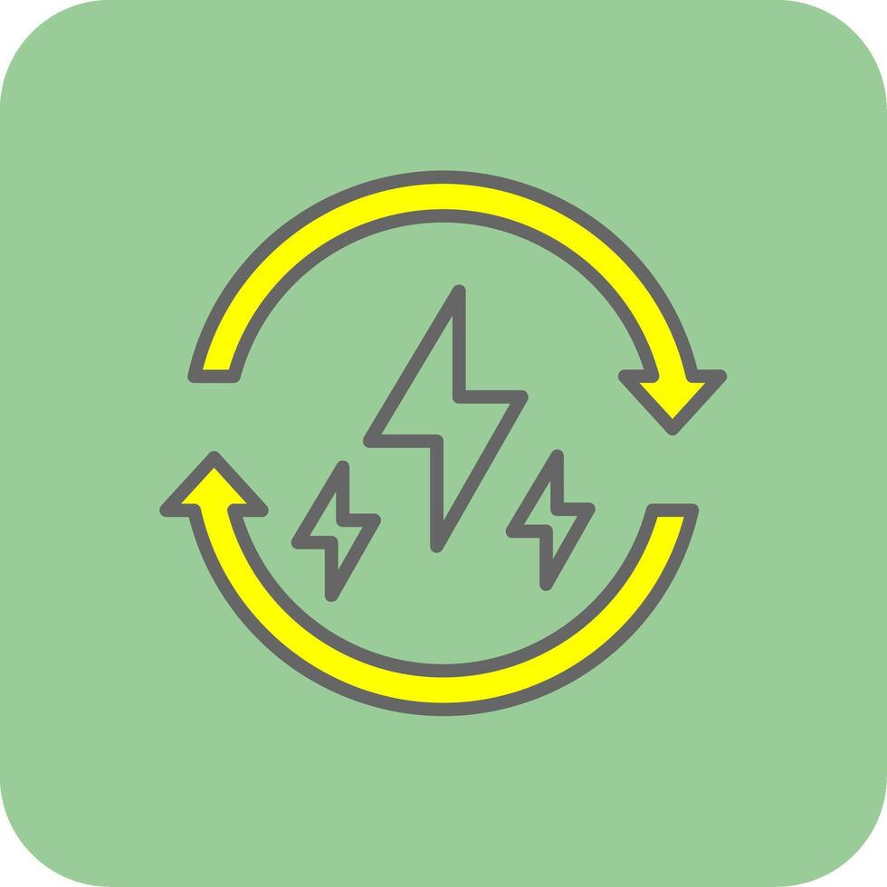 Renewable Energy Filled Yellow Icon vector