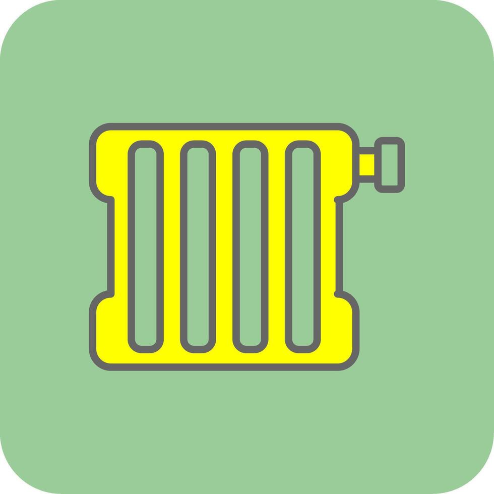 Radiator Filled Yellow Icon vector