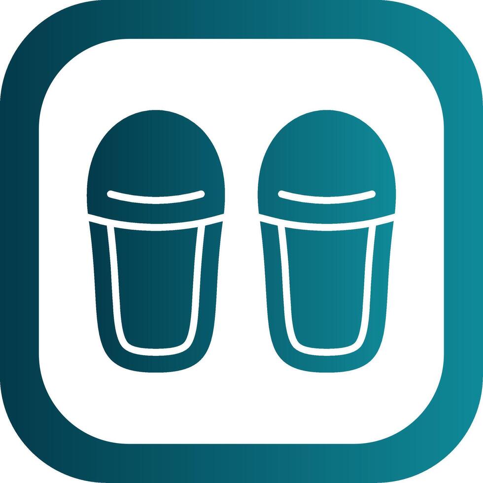 Slippers Glyph Gradient Corner Icon vector