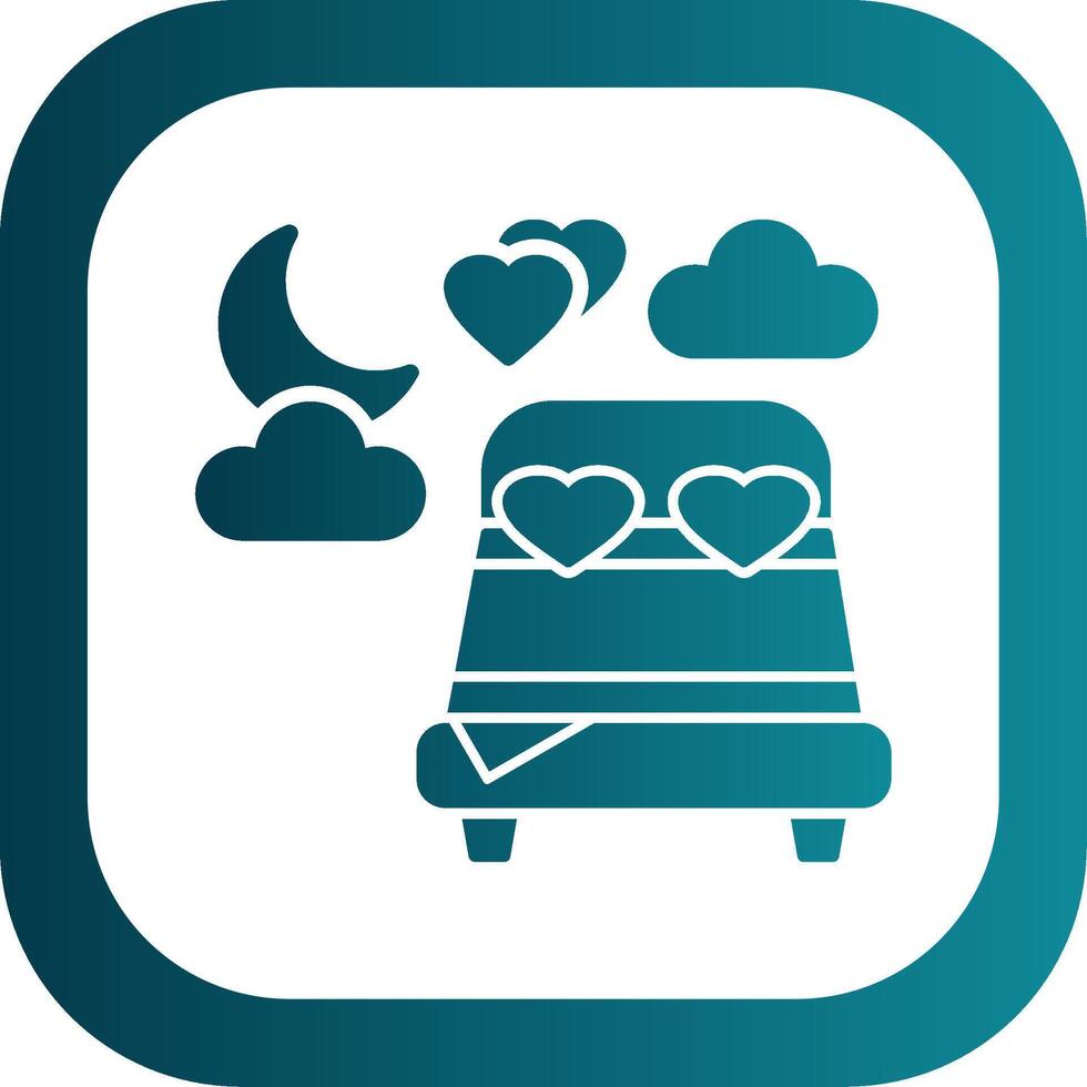 Night Glyph Gradient Corner Icon vector