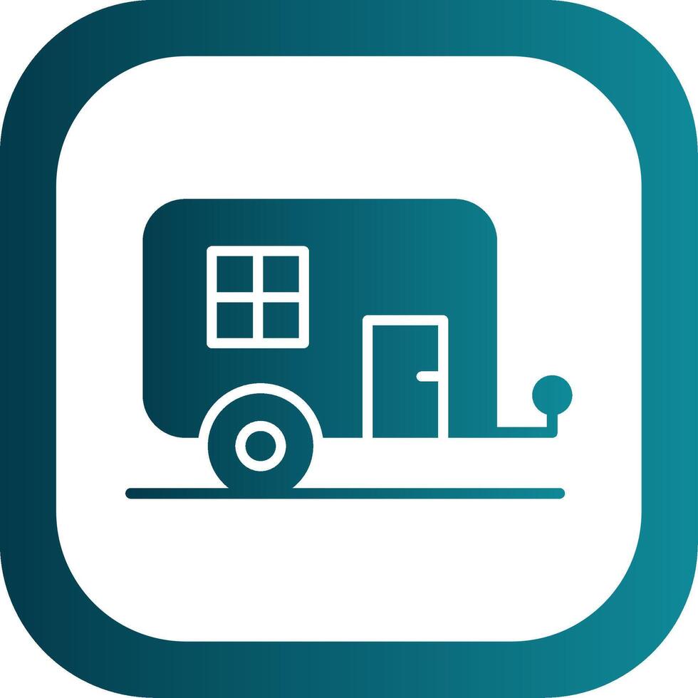 Caravan Glyph Gradient Corner Icon vector