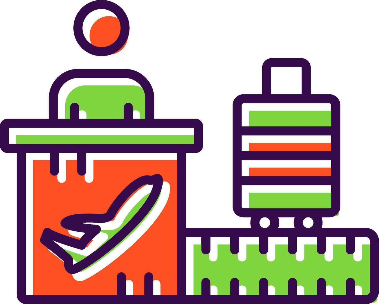 Airport filled Design Icon vector