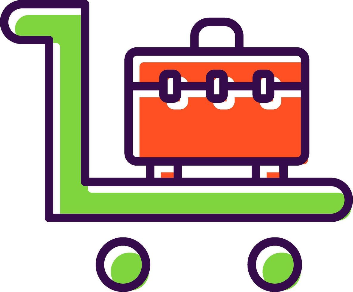 Trolley filled Design Icon vector