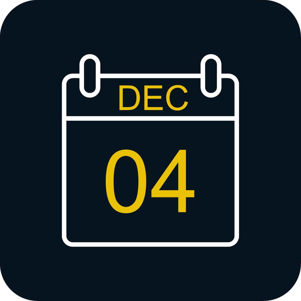 December Line Red Circle Icon vector