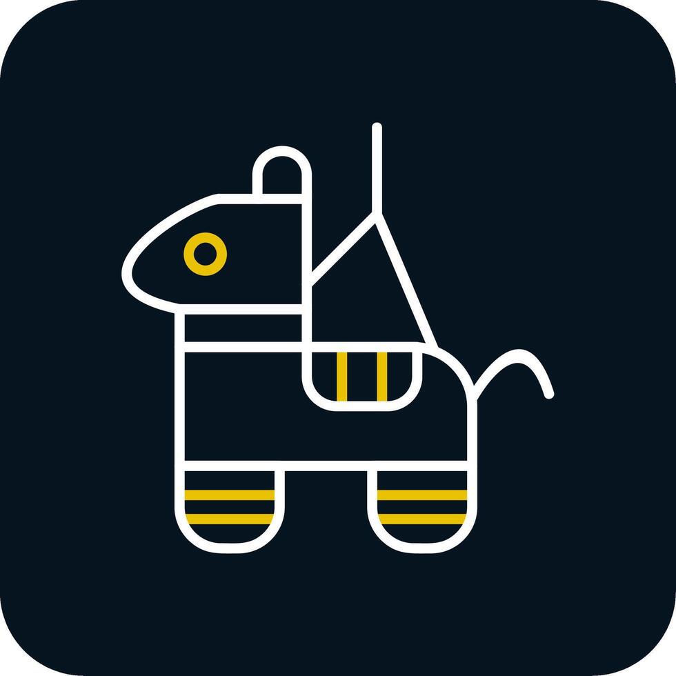 Pinata Line Red Circle Icon vector