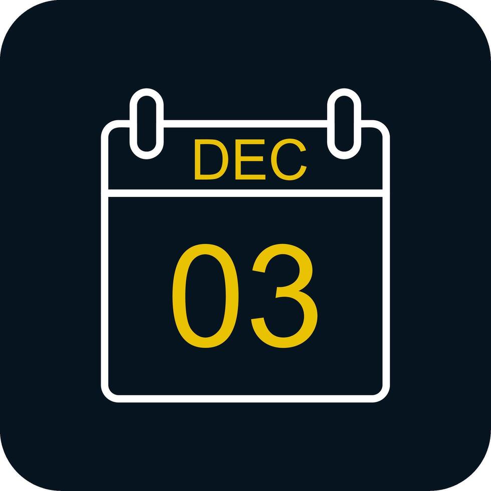 December Line Red Circle Icon vector