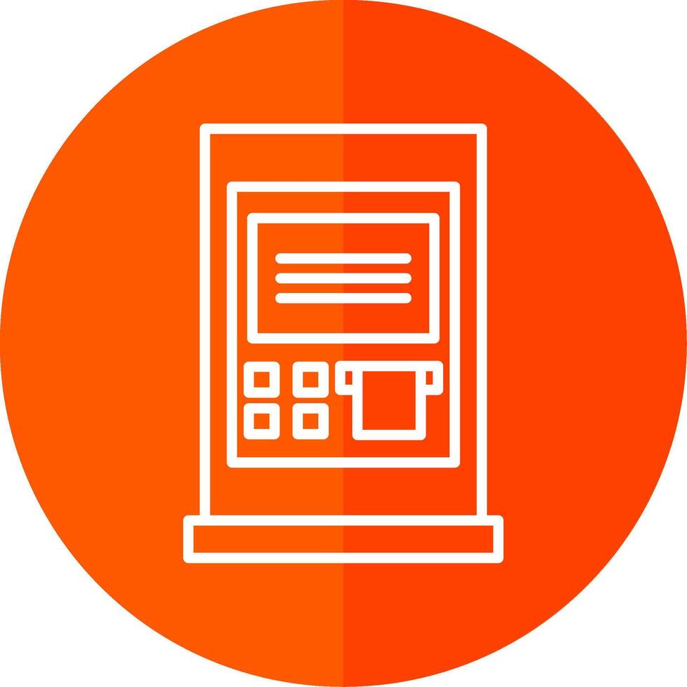 Atm Line Red Circle Icon vector