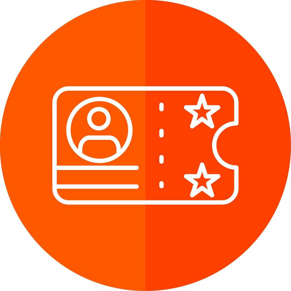 Ticket Line Red Circle Icon vector