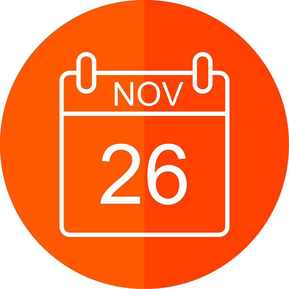 November Line Red Circle Icon vector