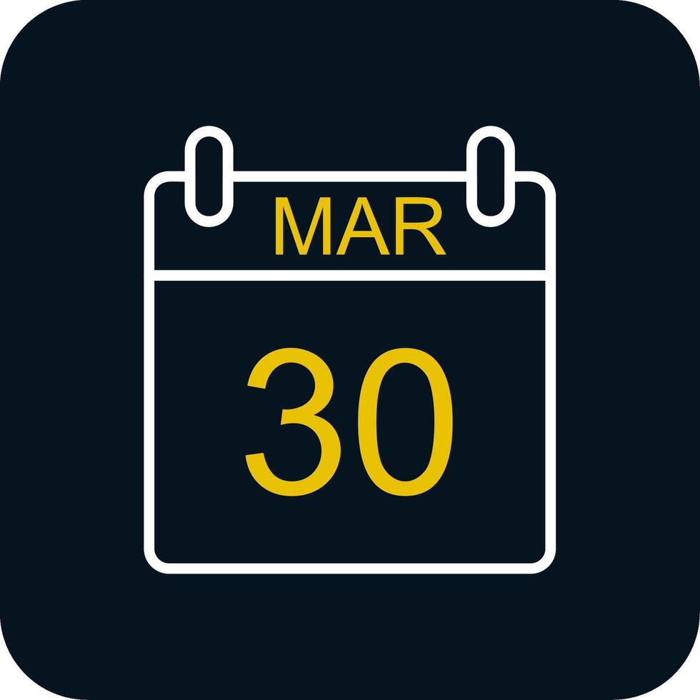 March Line Red Circle Icon vector