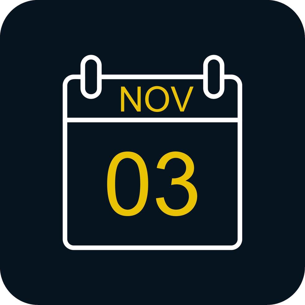 November Line Red Circle Icon vector