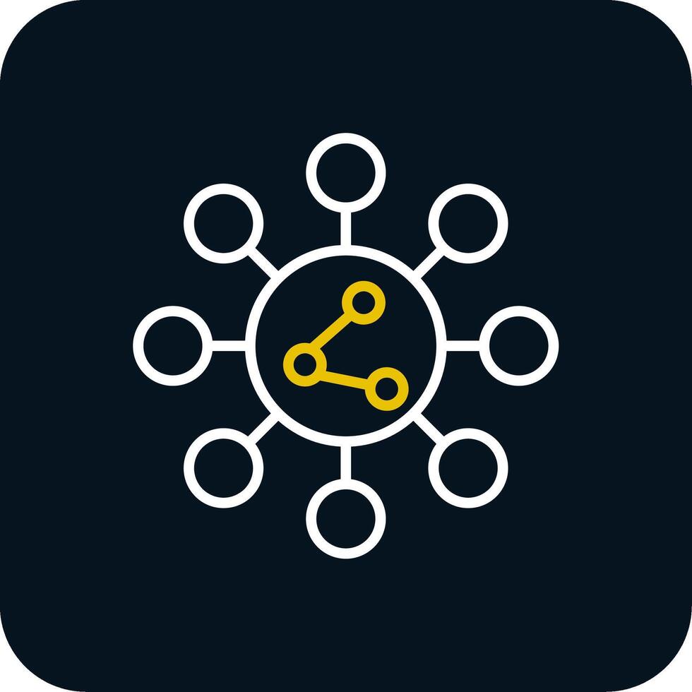Share Line Red Circle Icon vector