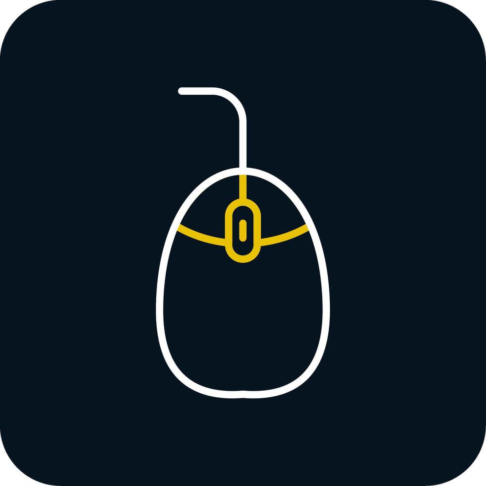 Mouse Line Red Circle Icon vector