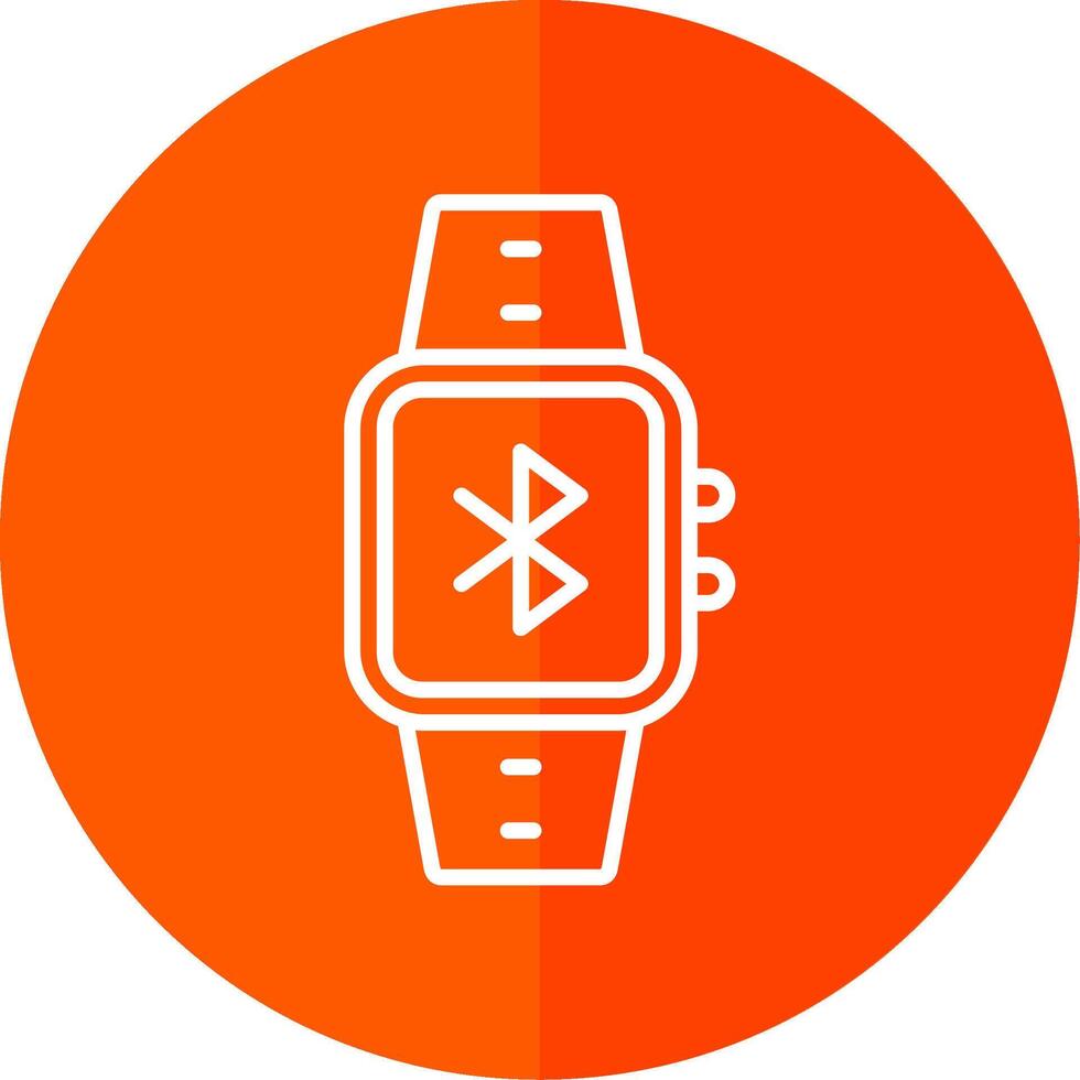 Bluetooth Line Red Circle Icon vector