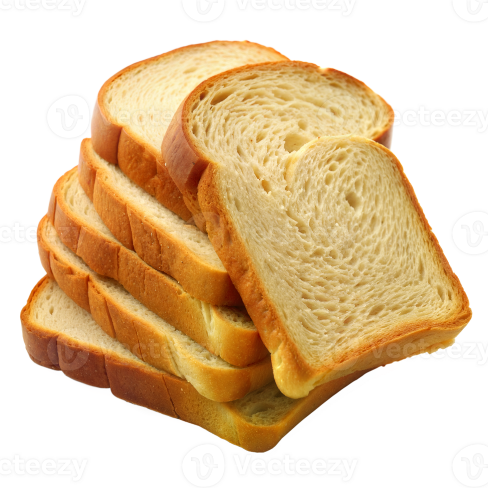 Sliced bread stack with a fresh and soft texture png