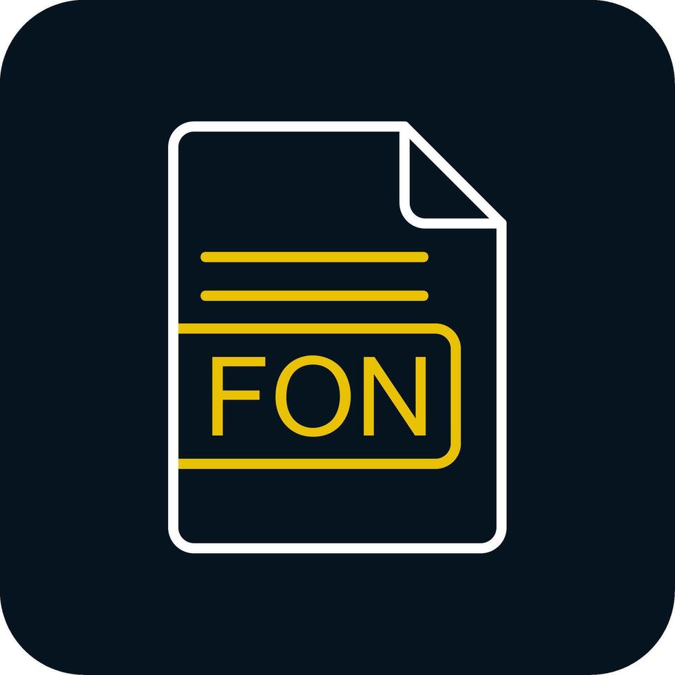 FON File Format Line Red Circle Icon vector