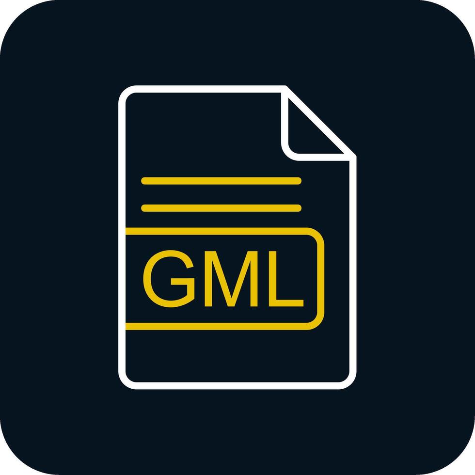 GML File Format Line Red Circle Icon vector