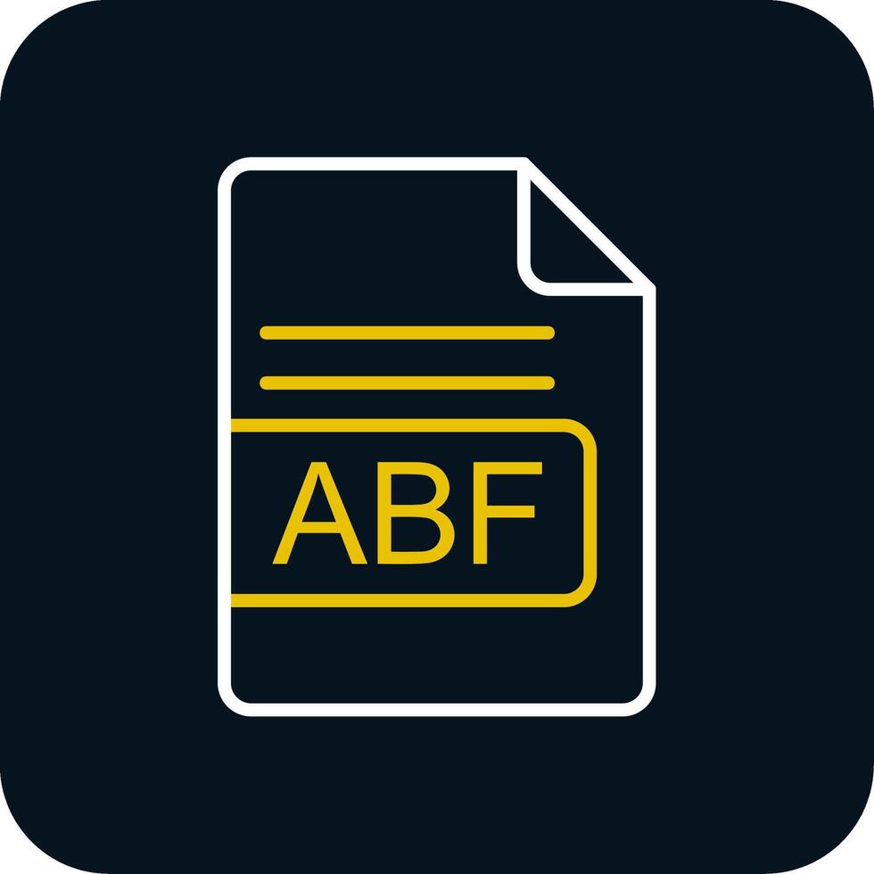 ABF File Format Line Red Circle Icon vector