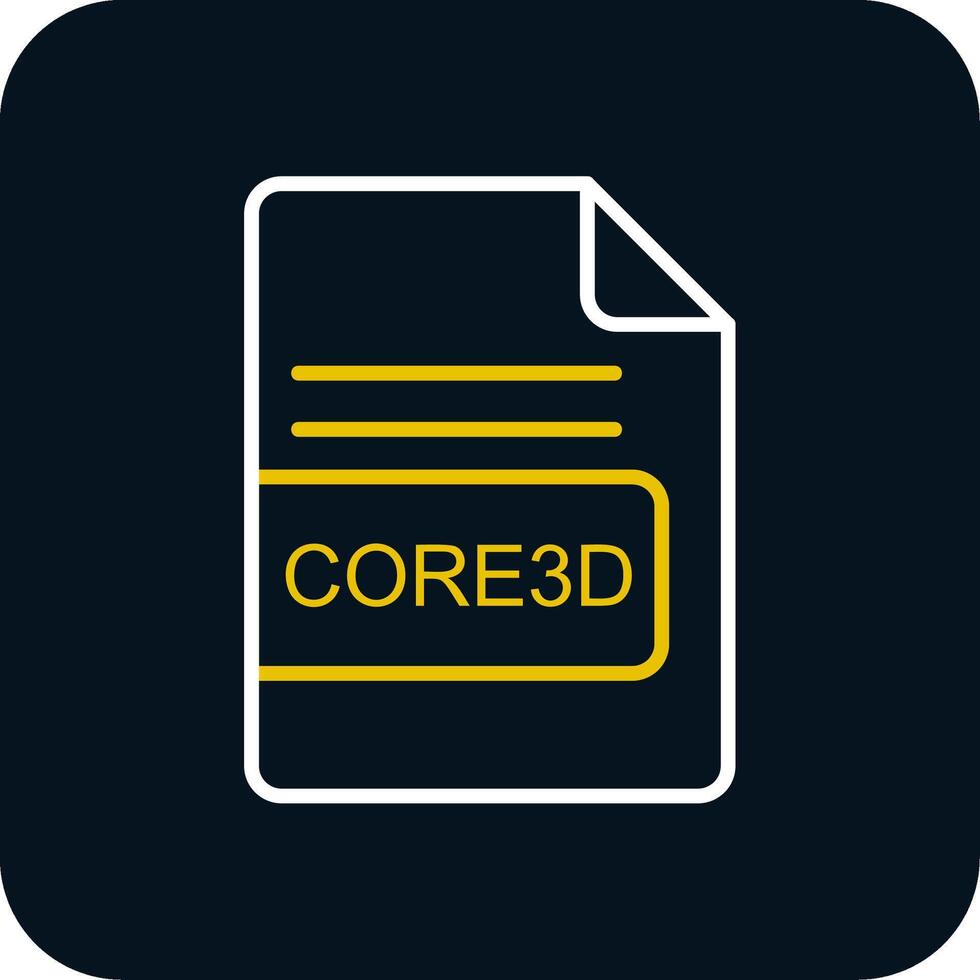 core3d archivo formato línea rojo circulo icono vector