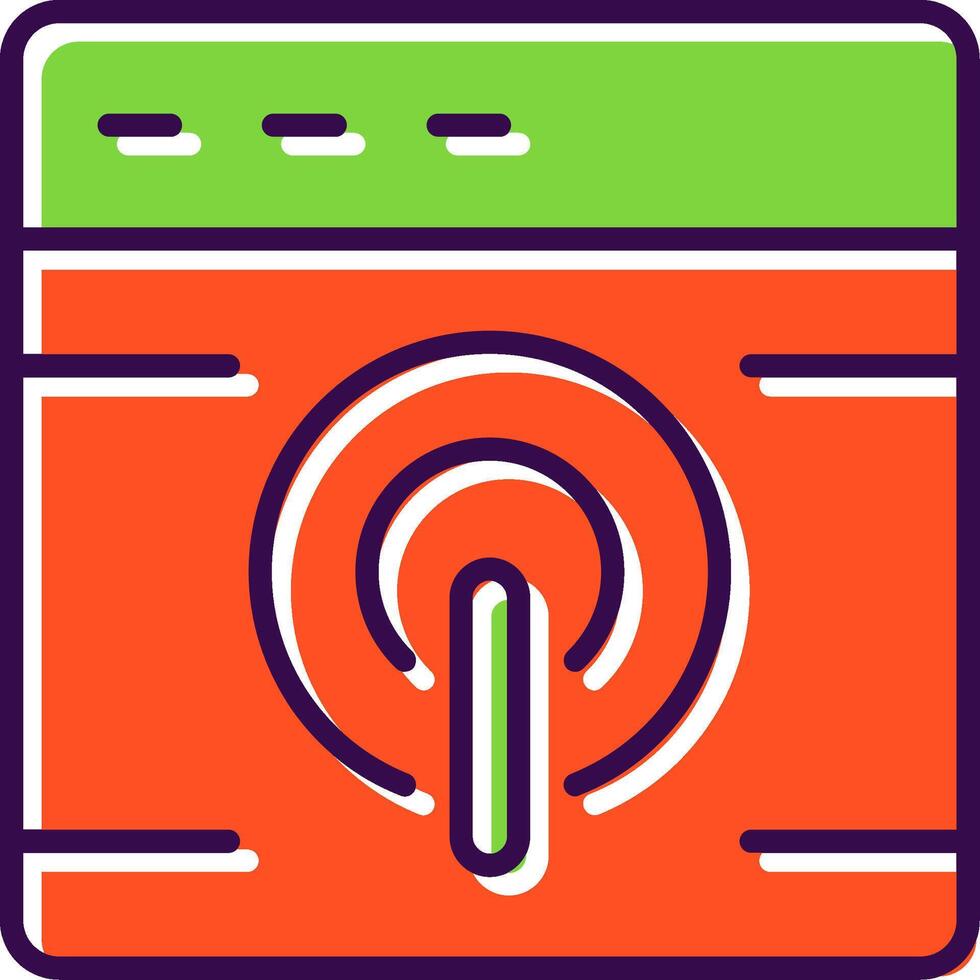 Browser filled Design Icon vector