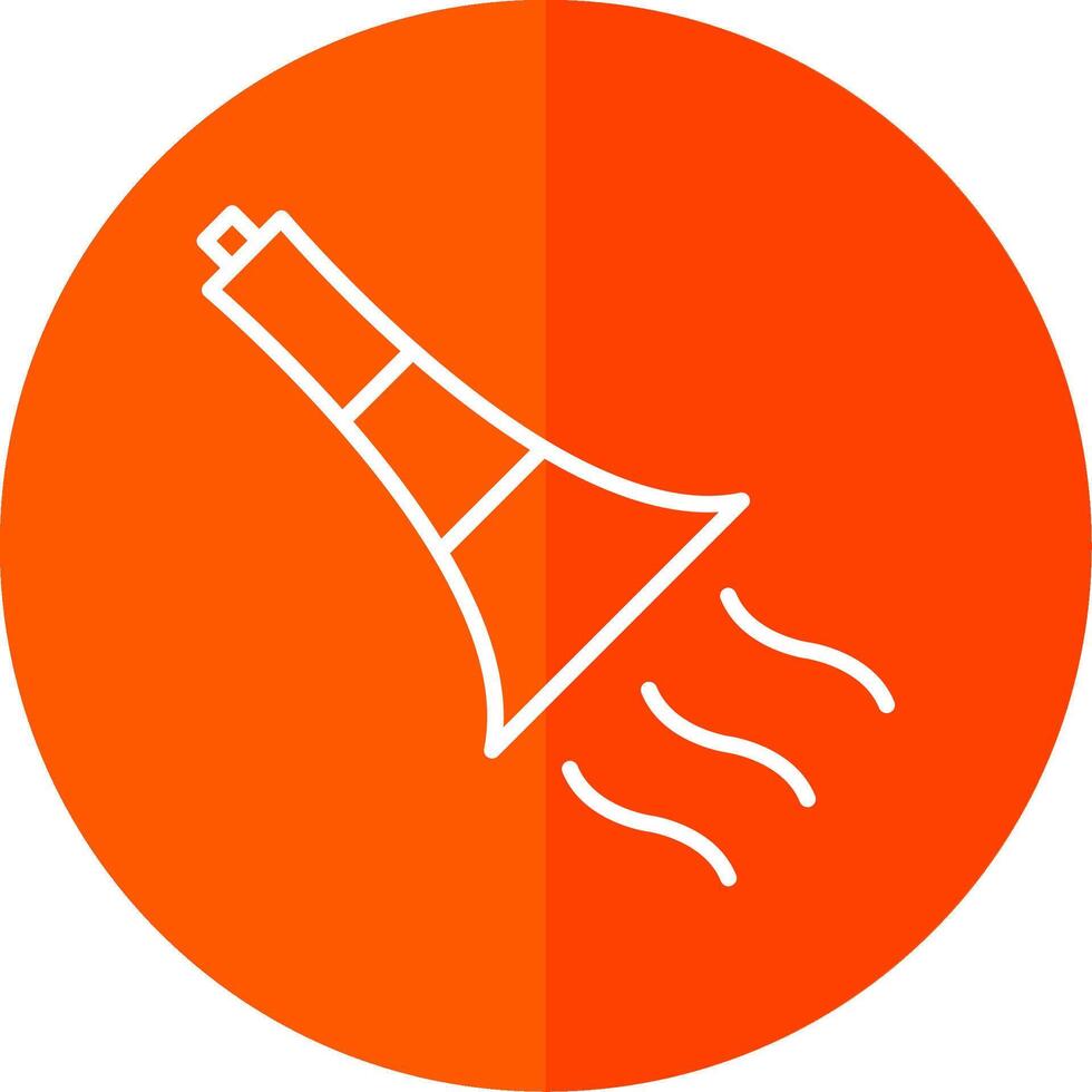Trumpet Line Red Circle Icon vector