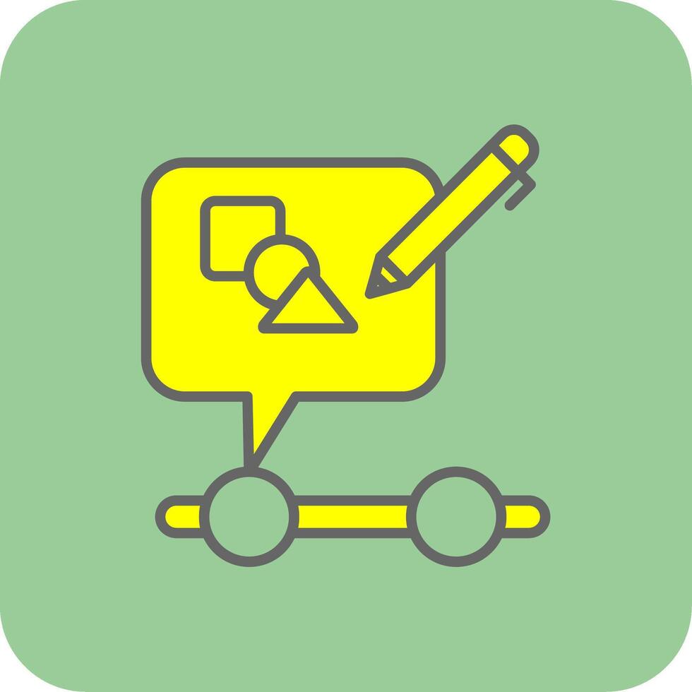 Design Filled Yellow Icon vector