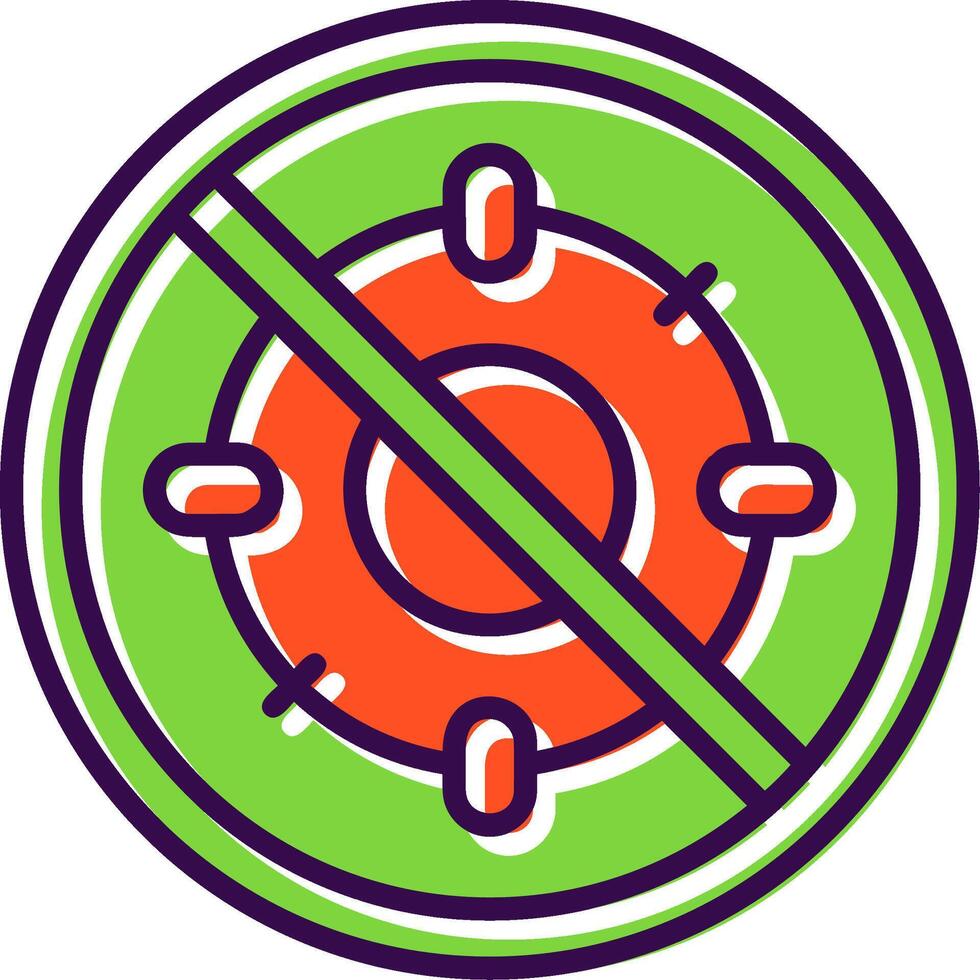 Prohibited Sign filled Design Icon vector