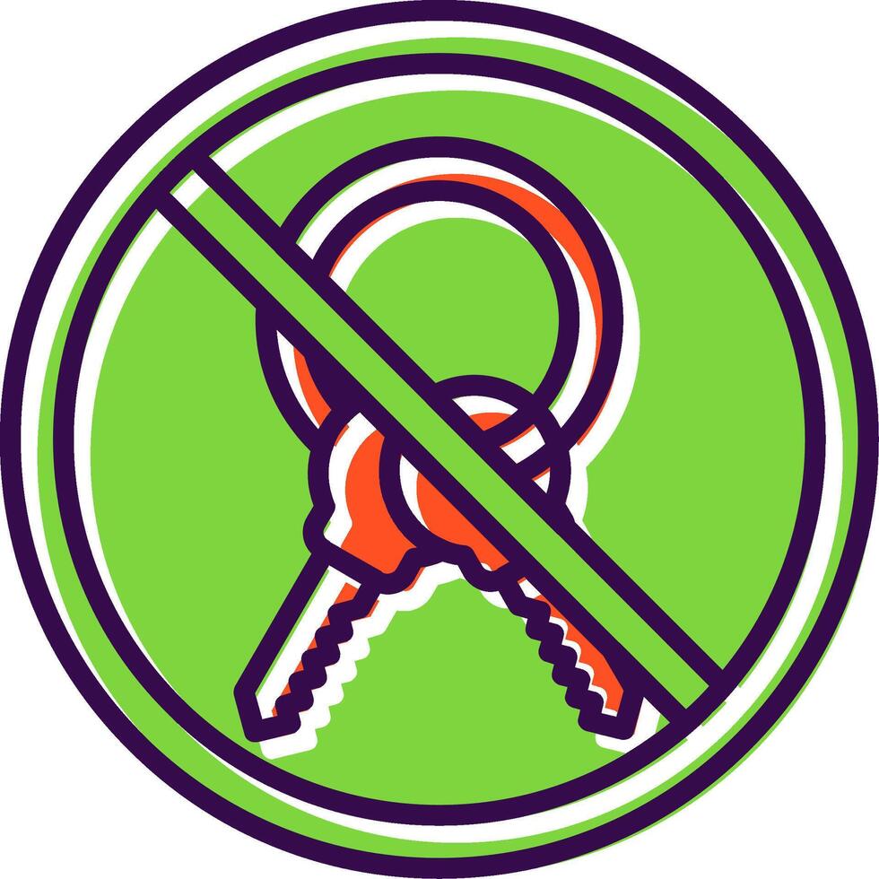 Prohibited Sign filled Design Icon vector