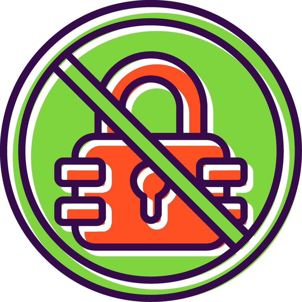 Prohibited Sign filled Design Icon vector