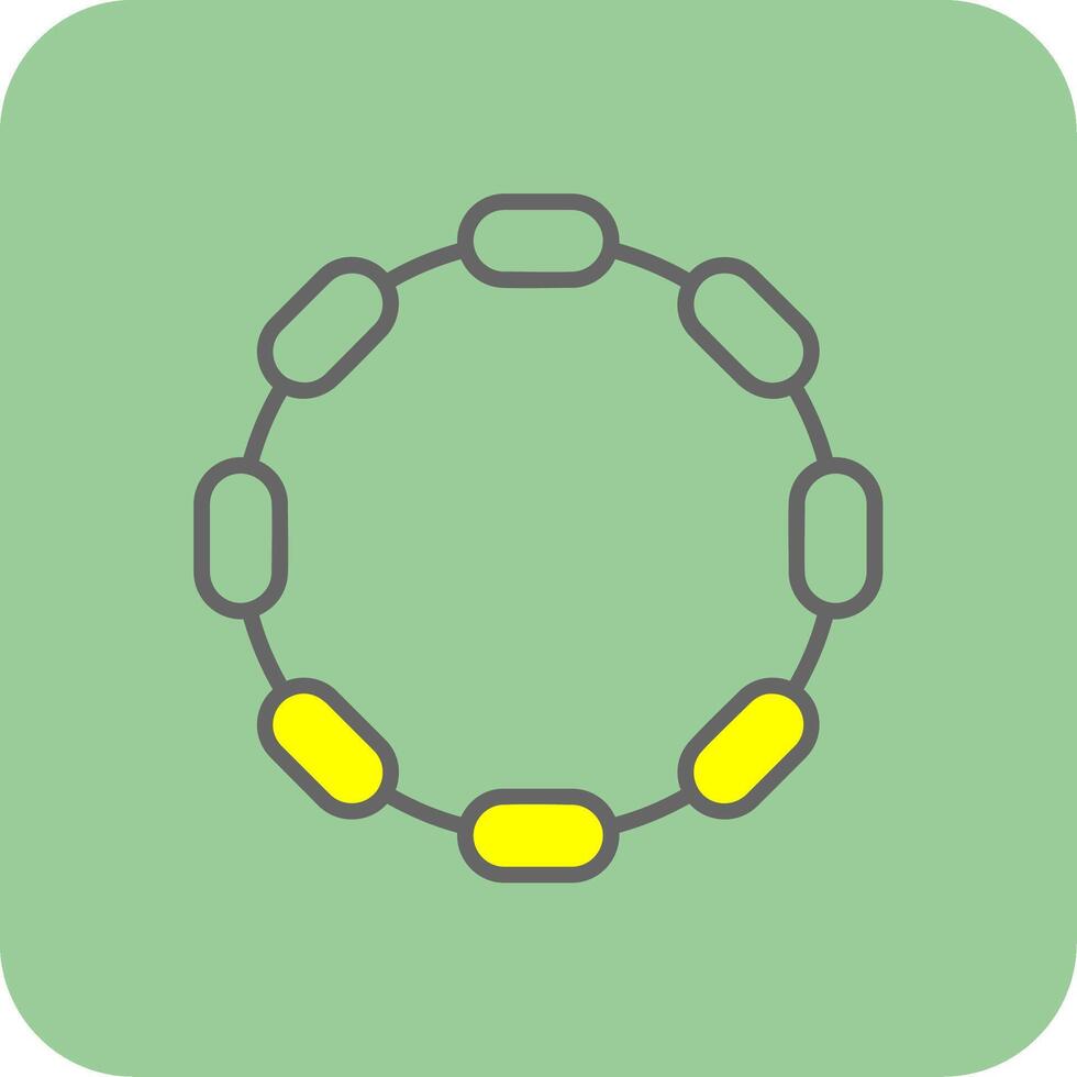 Chain Filled Yellow Icon vector