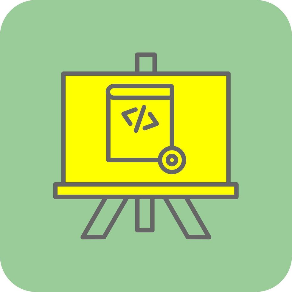 Demo Filled Yellow Icon vector