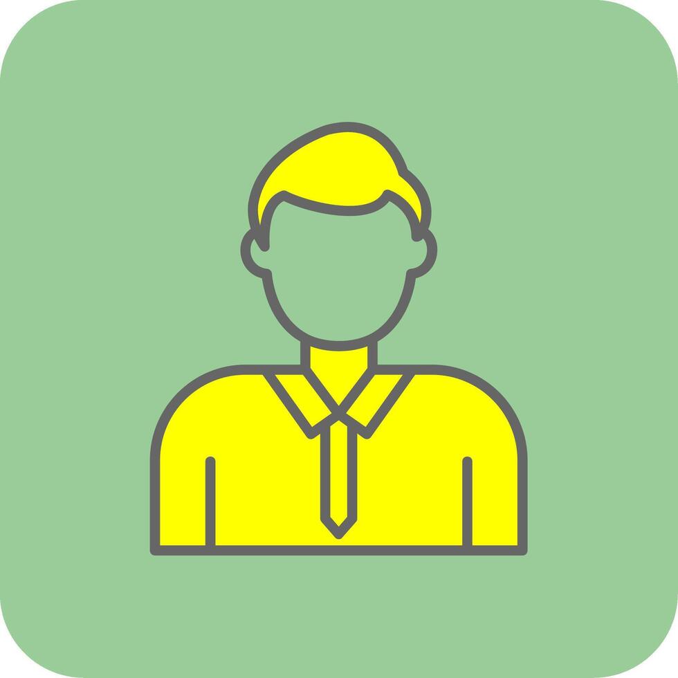 Account Manager Filled Yellow Icon vector