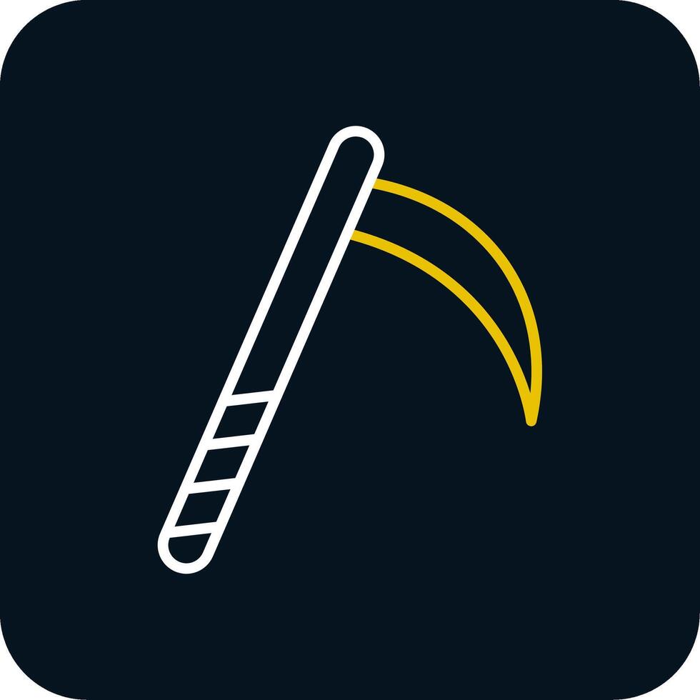 Scythe Line Red Circle Icon vector
